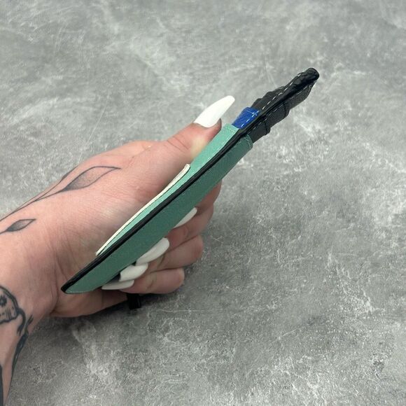 Min & Mon Space Travel Air Leather Zip Pouch Card Holder Wallet - Picture 5 of 15